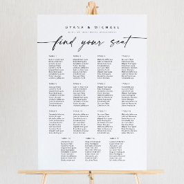 15テーブモダンルあなたのシート座席表フォームを見つける ポスター