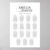 15テーブモダンルウェルカムシーティングチャート ポスター (正面)