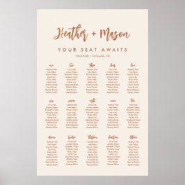 15テーブルシート待ち座席表フォーム ポスター