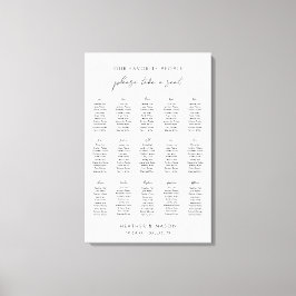 15テーブル席の座席表を結婚見て キャンバスプリント