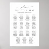 15テーブル席の座席表を見つける ポスター (正面)