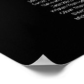 15テーブル席の黒い座席表プランを見つける ポスター (角)