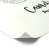 15テーブル結婚シーティングチャート緑のユーカリ ポスター (角)