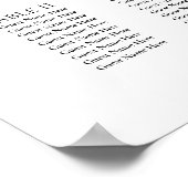 15テーブル緑のエレガントな結婚式のシーティングチャート ポスター (角)