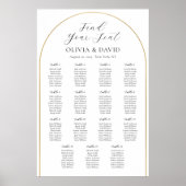 15テーブル金ゴールドアーチ座席表の検索 ポスター (正面)