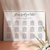 15テーブル120ゲスト書道座席表 ポスター