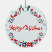 15ドル以下で記念撮影ギフトを作成 セラミックオーナメント (裏面)