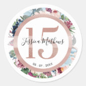 15バラ金ゴールドクインズフローラ優先/デコール ラウンドシール (正面)