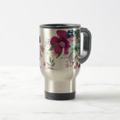 15パーソナライズされたオンスのコーヒーマグ熱帯花 トラベルマグ (正面右)