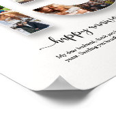 15パーソナライズされた周年記念写真コラージュ ポスター (角)