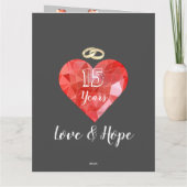 15パーソナライズされた年記念クリスタル・アニバーサリーカード カード (裏面)