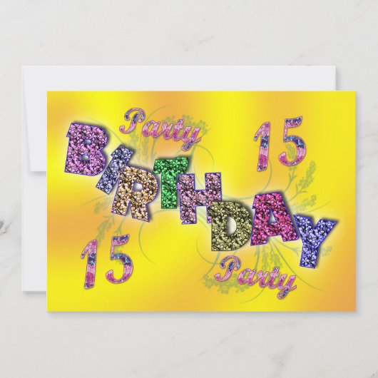 15パーティの招待状 招待状 (正面)