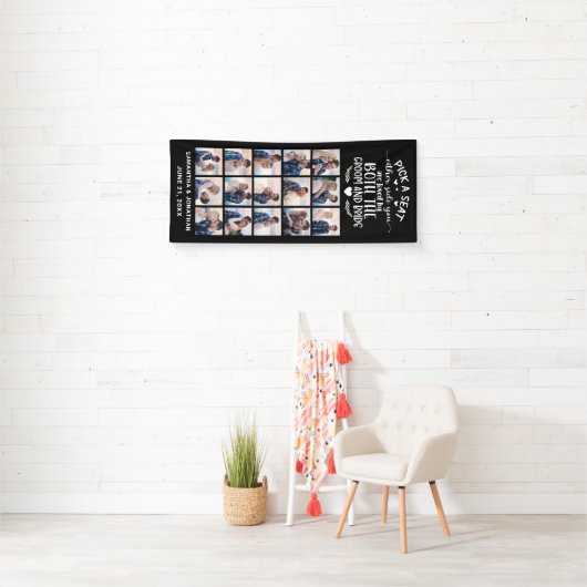 15フォトコラージピックシートへようこそ結婚 横断幕 (インサイチュ)