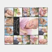 15フォトコラージュ永遠に私たちのハート フリースブランケット (正面(横))