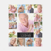 15フォトコラージュ永遠に私たちのハート フリースブランケット (正面)