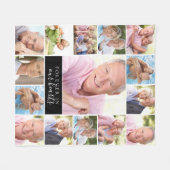 15フォトコラージュ永遠に私たちのハート フリースブランケット (正面(横))