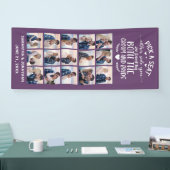 15フォトコラージュ紫ようこそ私たち結婚の 横断幕 (トレードショー)