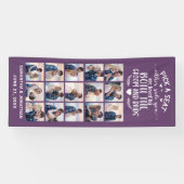 15フォトコラージュ紫ようこそ私たち結婚の 横断幕 (横)