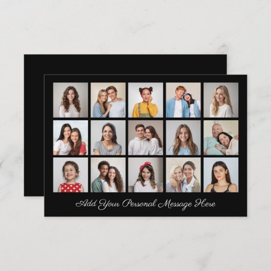 15フォトコラージュ自分のグリーティングカードを追加 (正面/裏面)