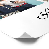 15フォトコラージュ自分の挨拶を追加 ポスター (角)