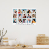 15フォトコラージュ自分の挨拶を追加 ポスター (キッチン)