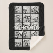 15フォトコラージュ – 背景色を編集できる シェルパブランケット (正面)