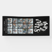15フォトコラージュMr&Mrsへようこそ結婚 横断幕 (横)