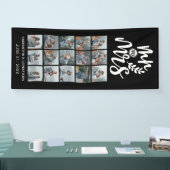 15フォトコラージュMr&Mrsへようこそ結婚 横断幕 (トレードショー)