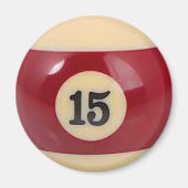 「15ボール」プールボールデザインギフトと製品 マグネット (正面)