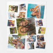 15モダン枚のコラージュ フリースブランケット (正面)