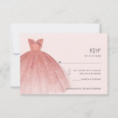 15モダンth Birthday Partyカスタム RSVPカード (正面)