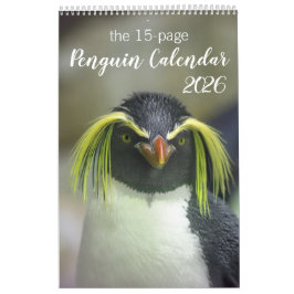 15ヶ月ペンギンのカレンダーと説明2025-26 カレンダー