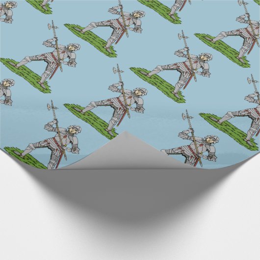 15世紀のイギリス騎士 ラッピングペーパー (コーナー)