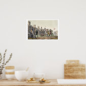 15世紀の兵士と砲兵，プレート ポスター (キッチン)