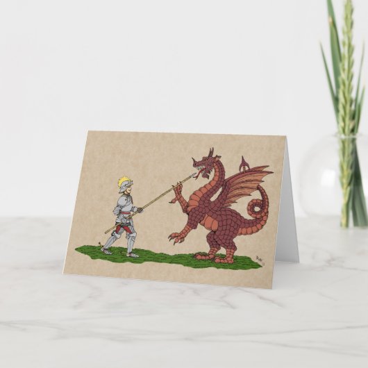 15世紀の聖ジョージとドラゴン カード (正面)