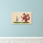 15世紀の聖ジョージとドラゴン キャンバスプリント (インサイチュ (ウッドフロア))