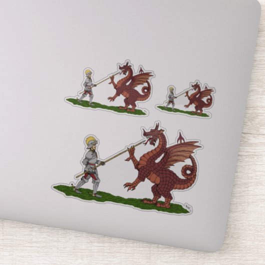 15世紀の聖ジョージとドラゴン シール (詳細)