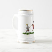 15世紀の聖ジョージとドラゴン ビールジョッキ (正面左)