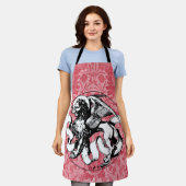 15世紀の聖マークのエンブレムウィングライオン エプロン (着用した状態)