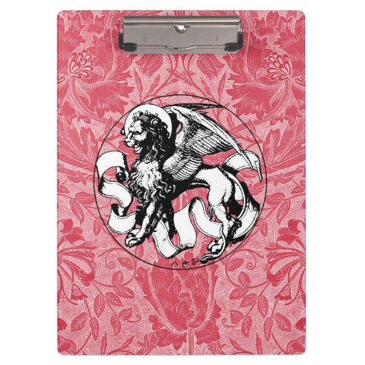 15世紀の聖マークのエンブレムウィングライオン クリップボード (正面)