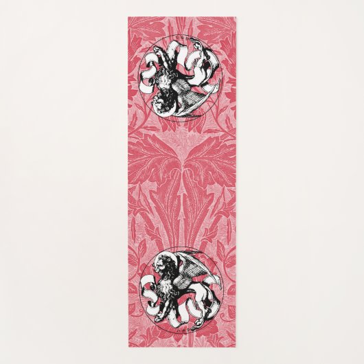 15世紀の聖マークのエンブレムウィングライオン ヨガマット (正面)