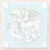 15世紀の聖ルカのエンブレムウィングブル ガラスコースター (裏面)