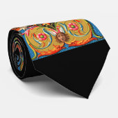 15世紀プリントカエサルの鳥の花etc首T ネクタイ (ロール)