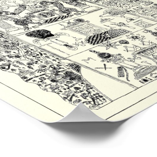 15世紀 – マソニックカークウォールスクロール ポスター (角)