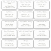 15個のゲスト名アドレス シール (正面)