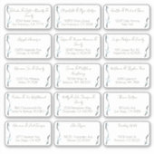 15個のゲスト結婚ネーム・アドレス・ステッカー シール (正面)