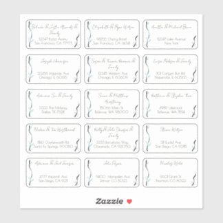 15個のゲスト結婚ネーム・アドレス・ステッカー シール