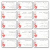 15個のゲスト結婚ネーム・アドレス・ステッカー シール (正面)