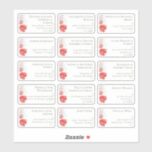 15個のゲスト結婚ネーム・アドレス・ステッカー