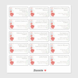 15個のゲスト結婚ネーム・アドレス・ステッカー シール